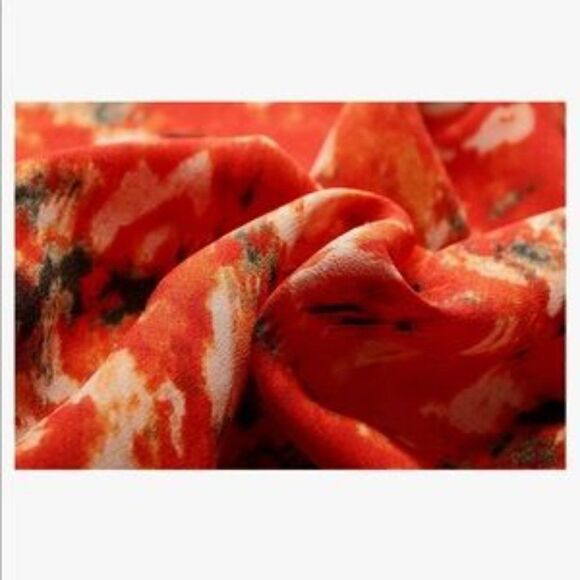 Autumn Fall Lake Floral Blouse Top - Picture 3 of 6